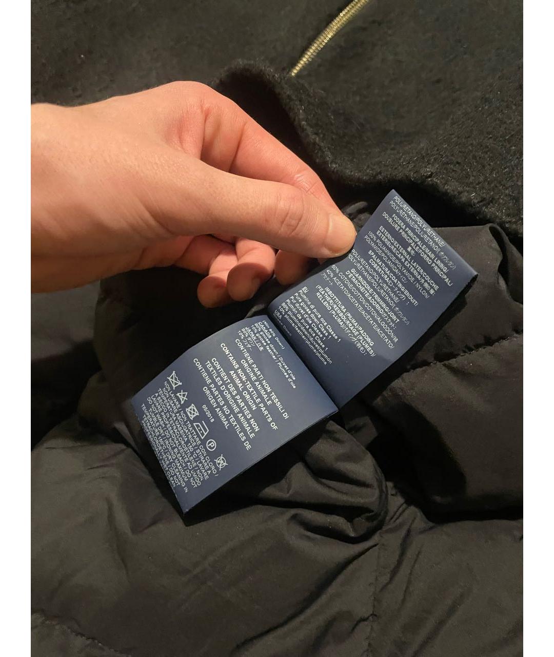 HERNO Черный шерстяной пуховик, фото 7