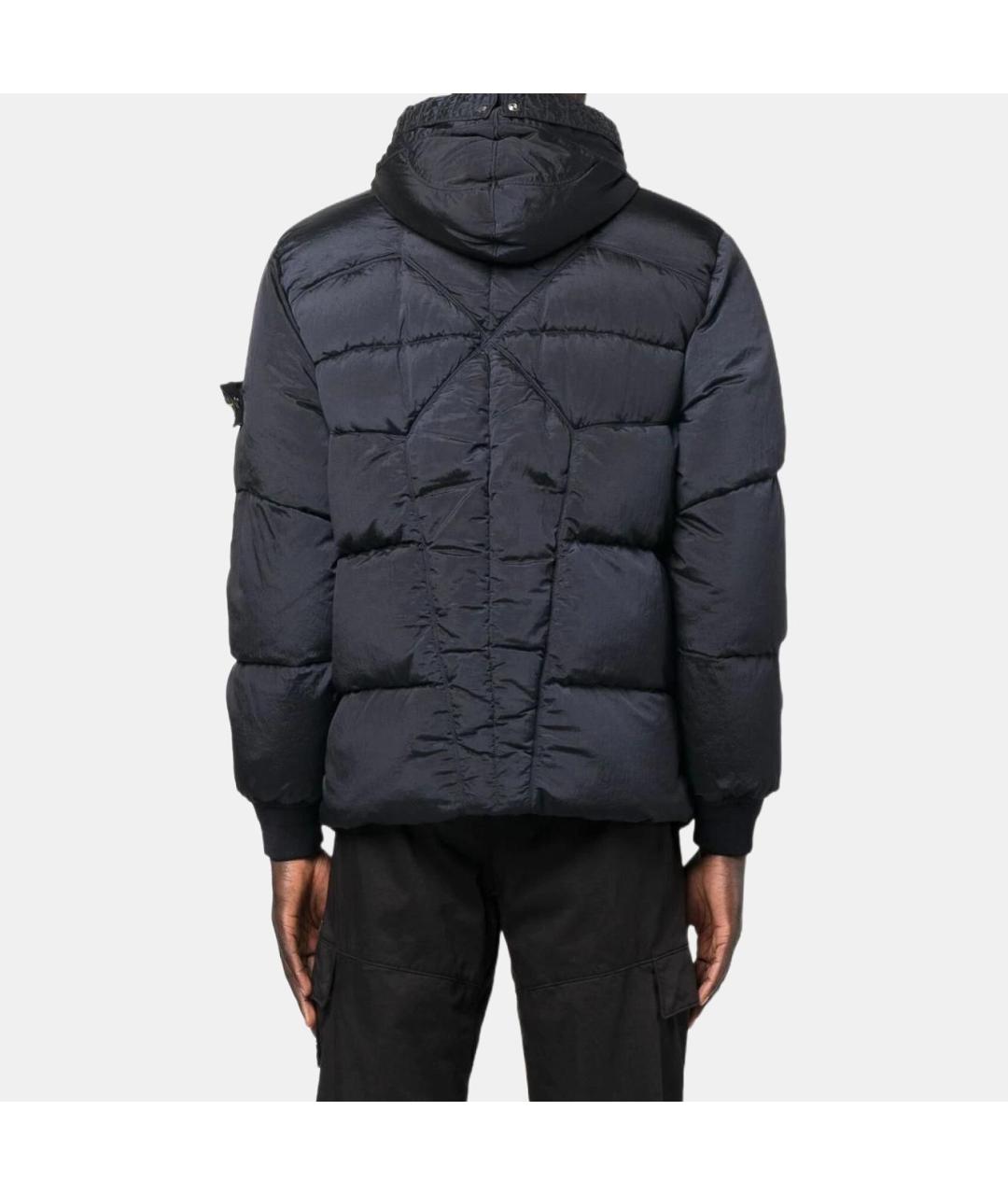 STONE ISLAND Синий пуховик, фото 3