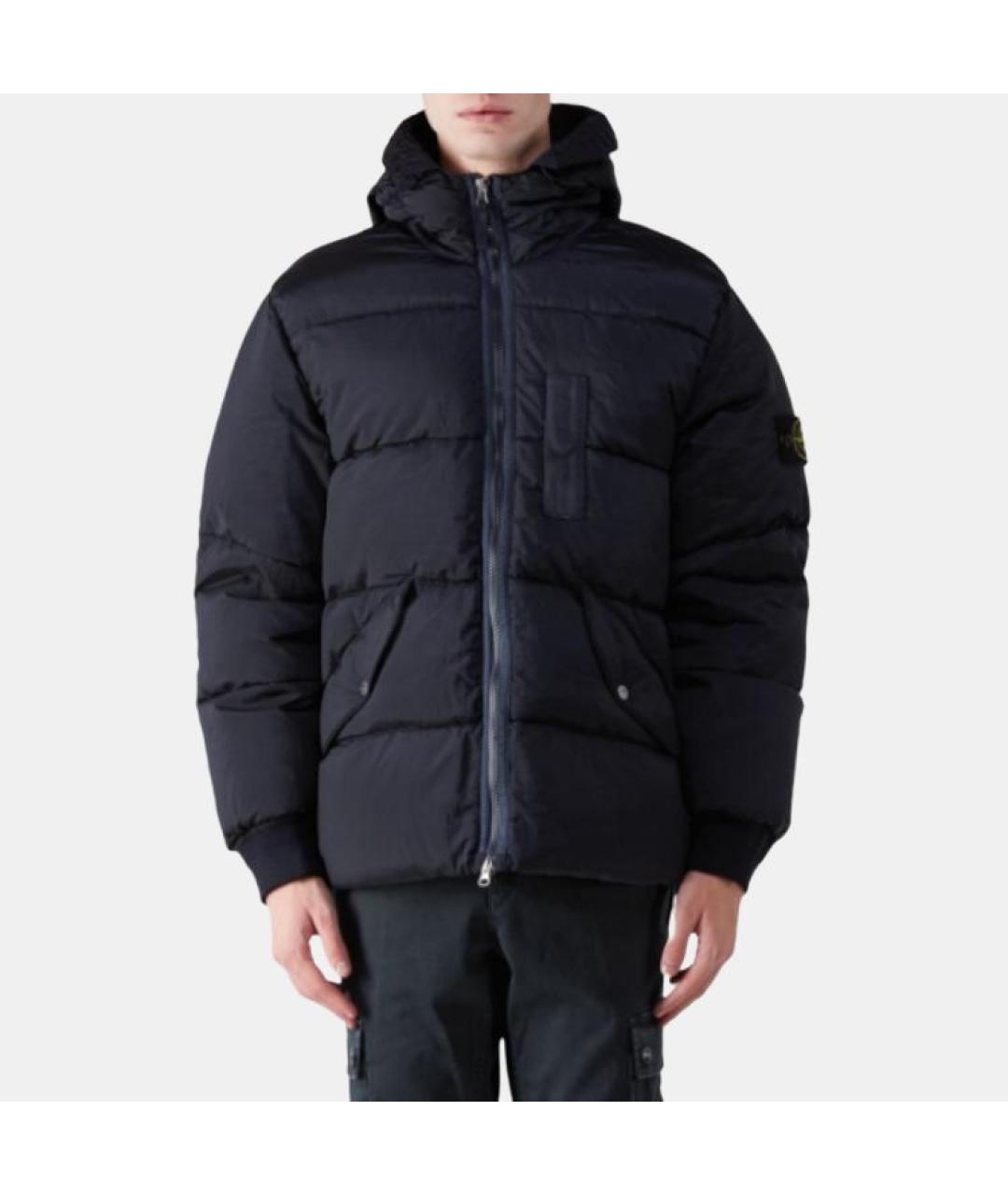 STONE ISLAND Синий пуховик, фото 2