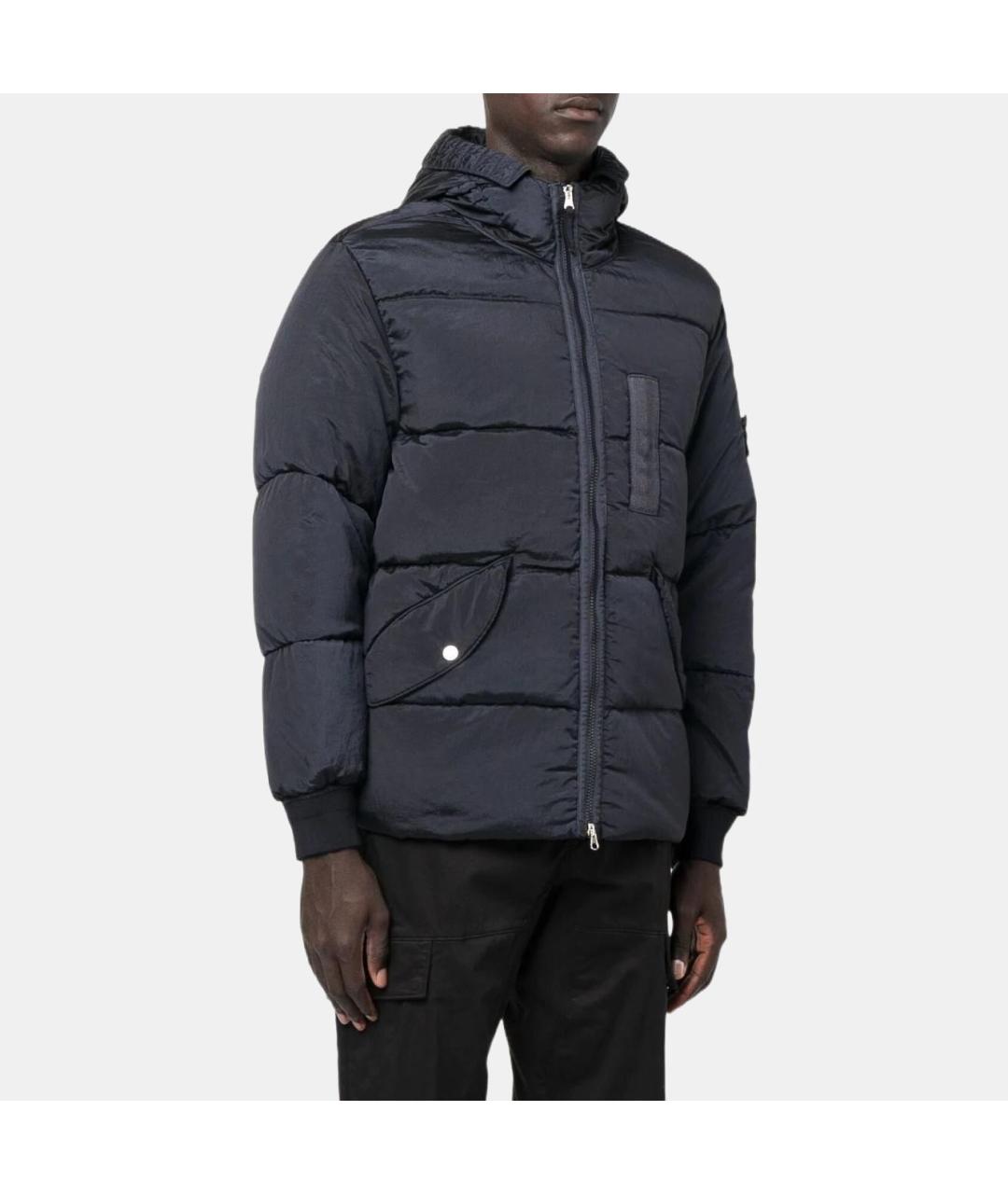 STONE ISLAND Синий пуховик, фото 4