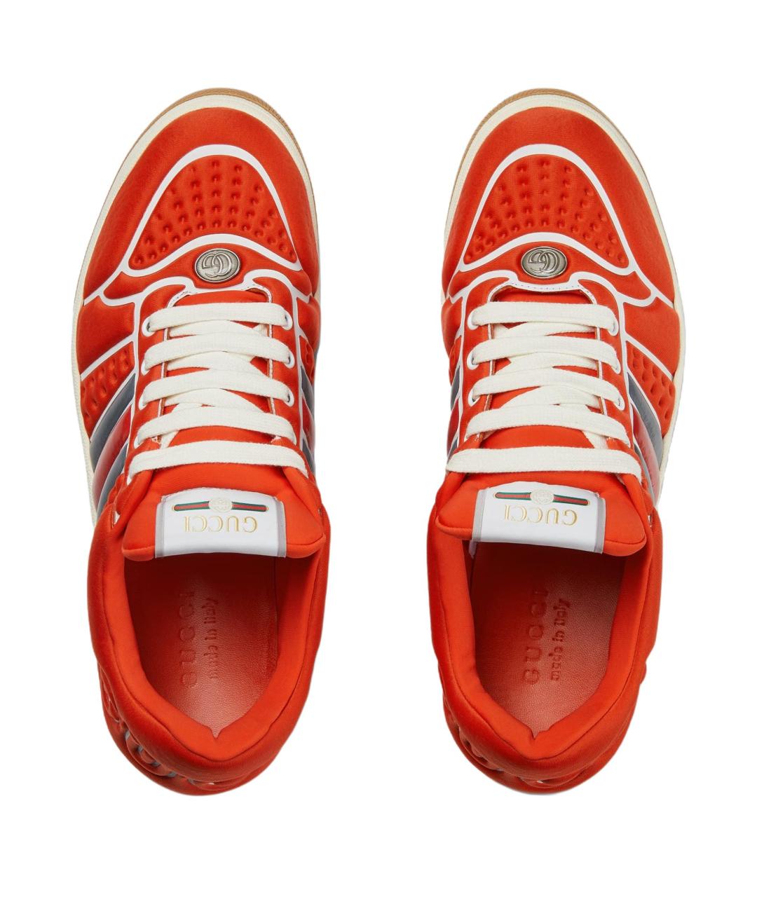 GUCCI Оранжевое низкие кроссовки / кеды, фото 4