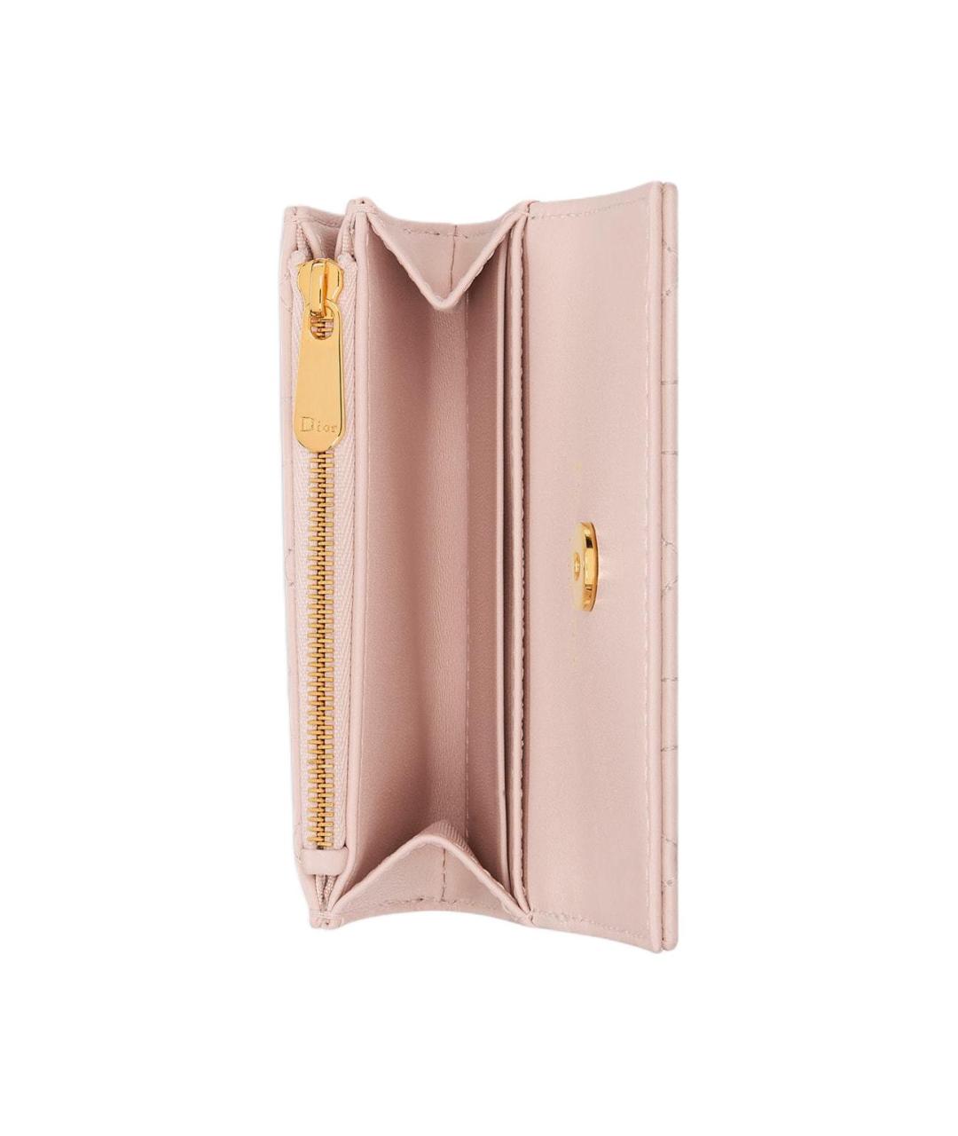 CHRISTIAN DIOR Розовый кожаный кошелек, фото 4