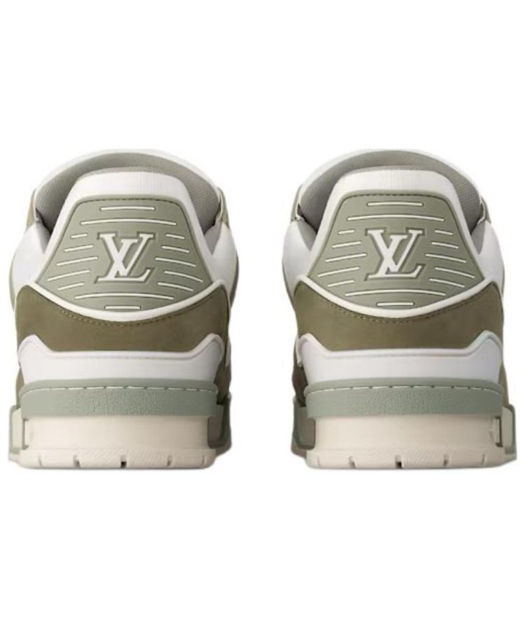 LOUIS VUITTON Зеленые кожаные кроссовки, фото 5
