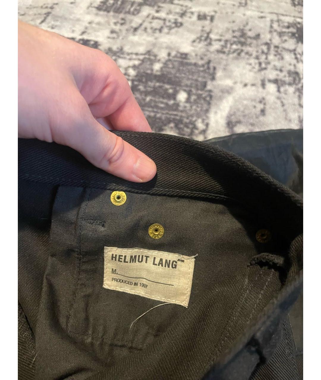 HELMUT LANG Черные хлопковые прямые джинсы, фото 5