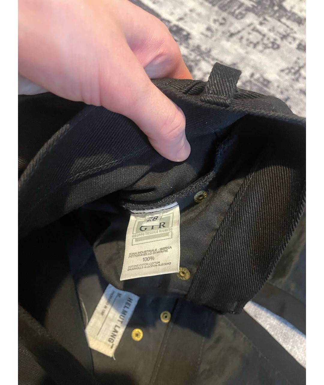 HELMUT LANG Черные хлопковые прямые джинсы, фото 6