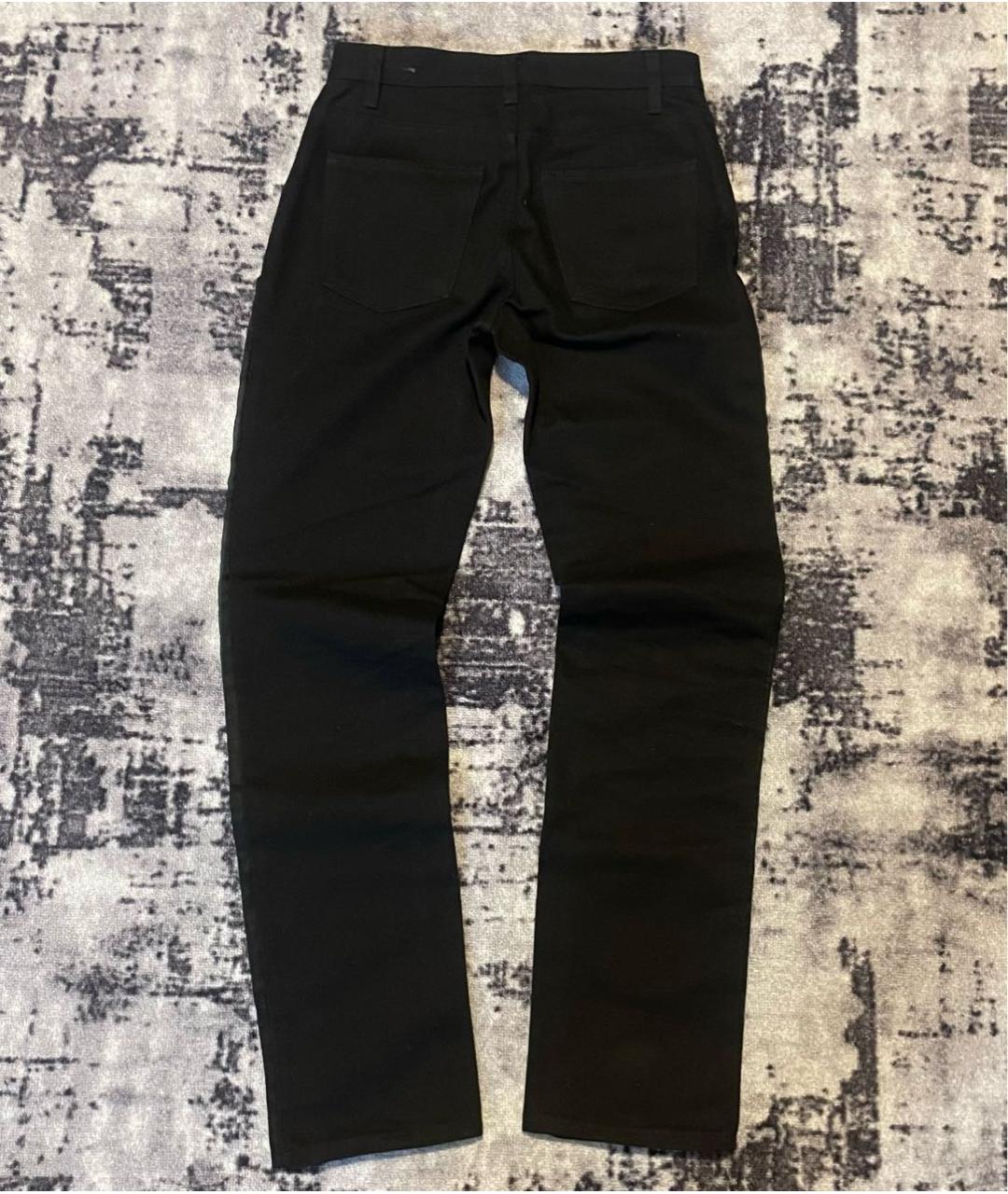 HELMUT LANG Черные хлопковые прямые джинсы, фото 2