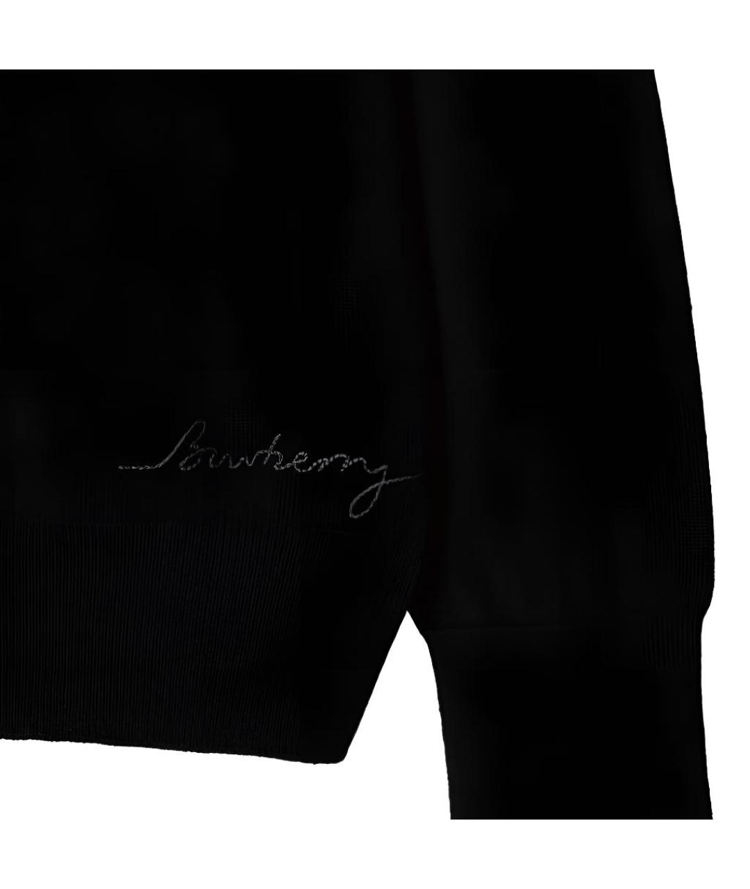 BURBERRY Черный кашемировый джемпер / свитер, фото 5