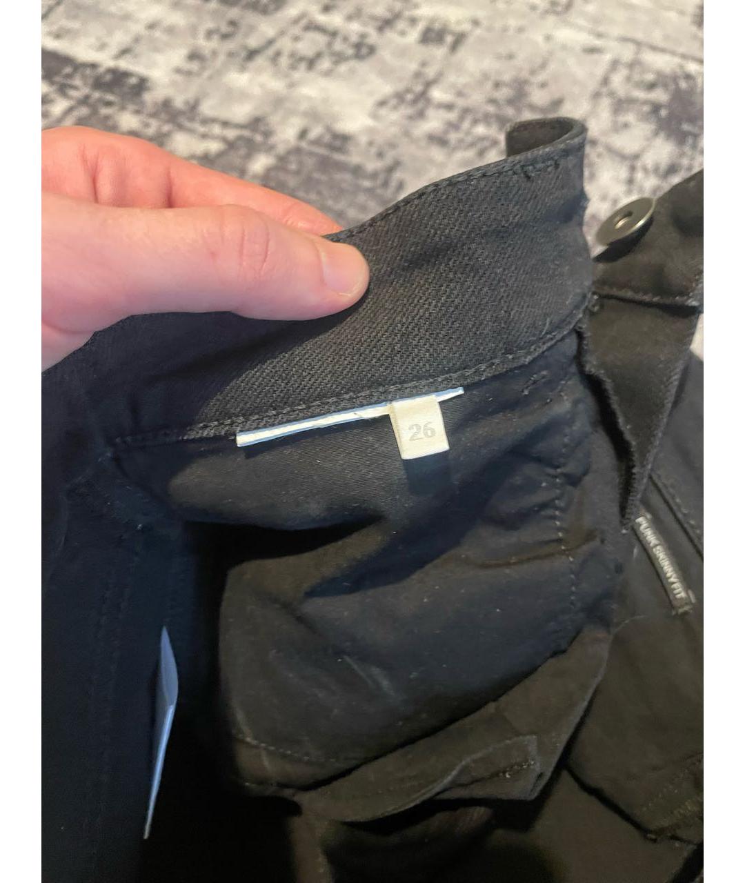 PRADA Черные хлопковые джинсы скинни, фото 7