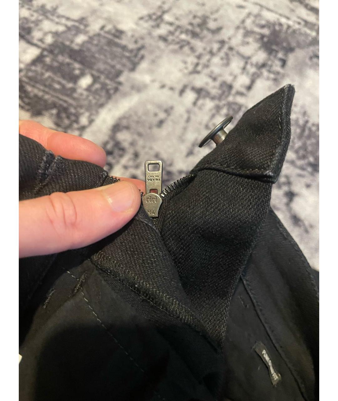 PRADA Черные хлопковые джинсы скинни, фото 4