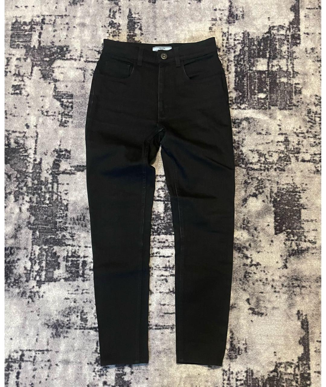 PRADA Черные хлопковые джинсы скинни, фото 9