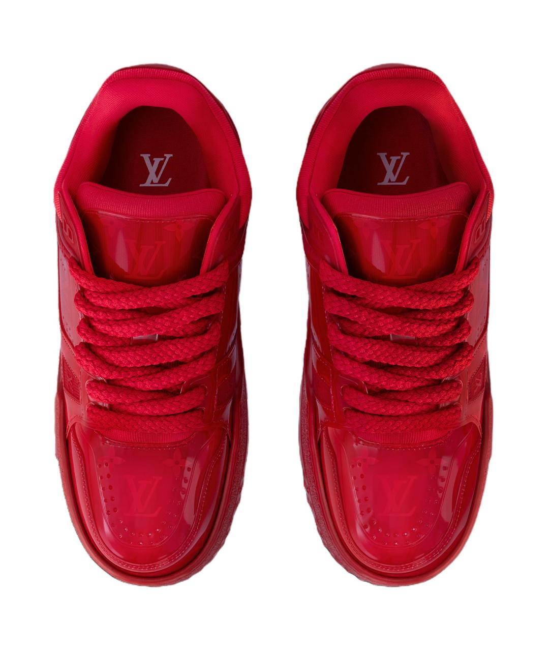 LOUIS VUITTON Красные низкие кроссовки / кеды, фото 4