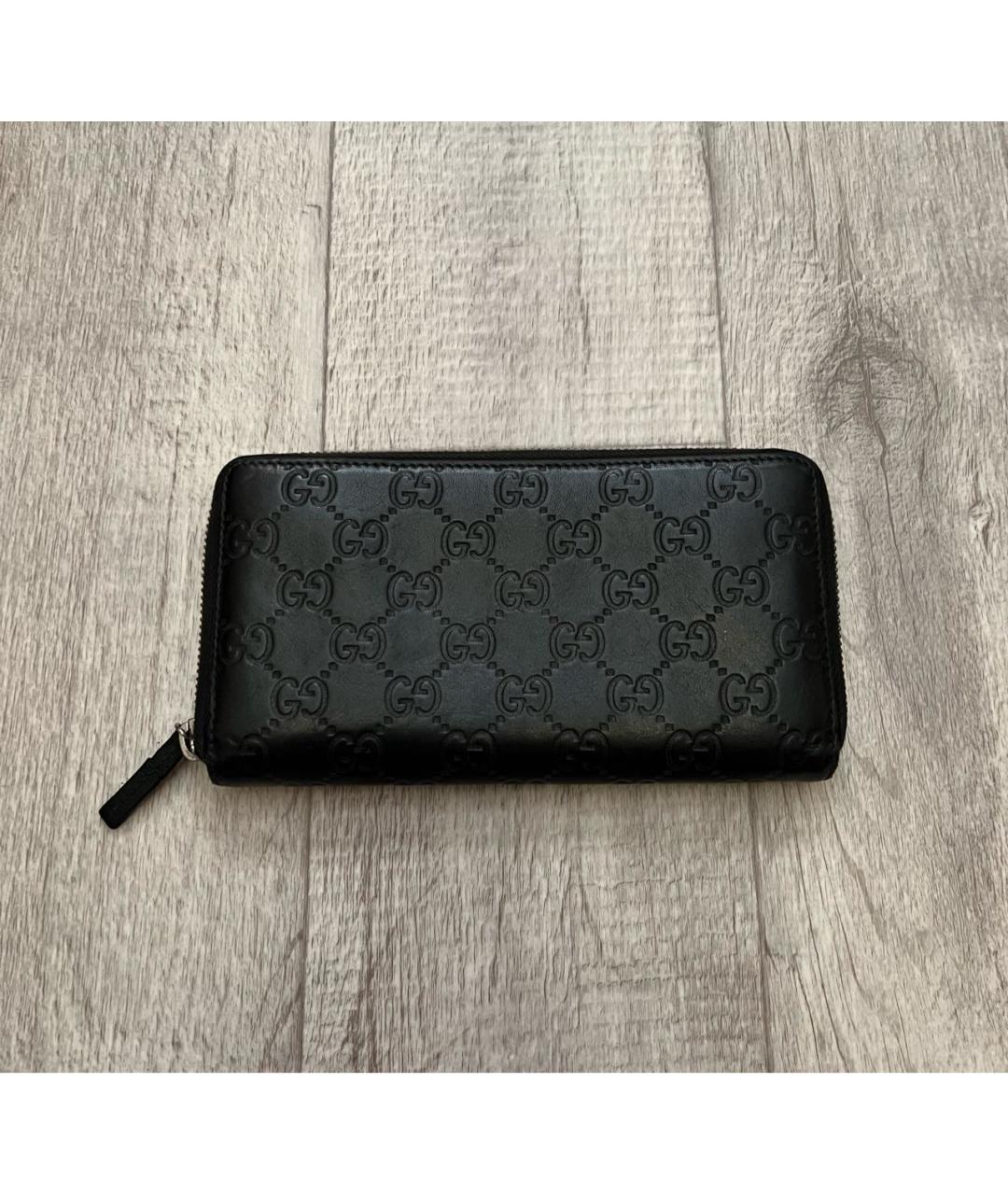 GUCCI Черный кожаный кошелек, фото 2