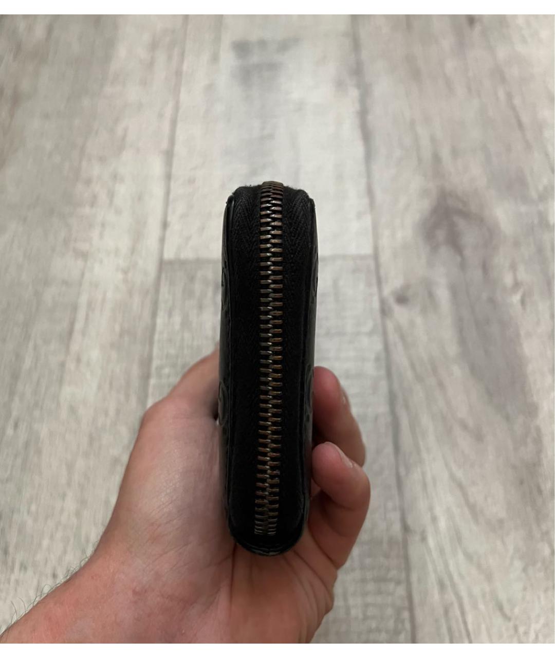 GUCCI Черный кожаный кошелек, фото 8