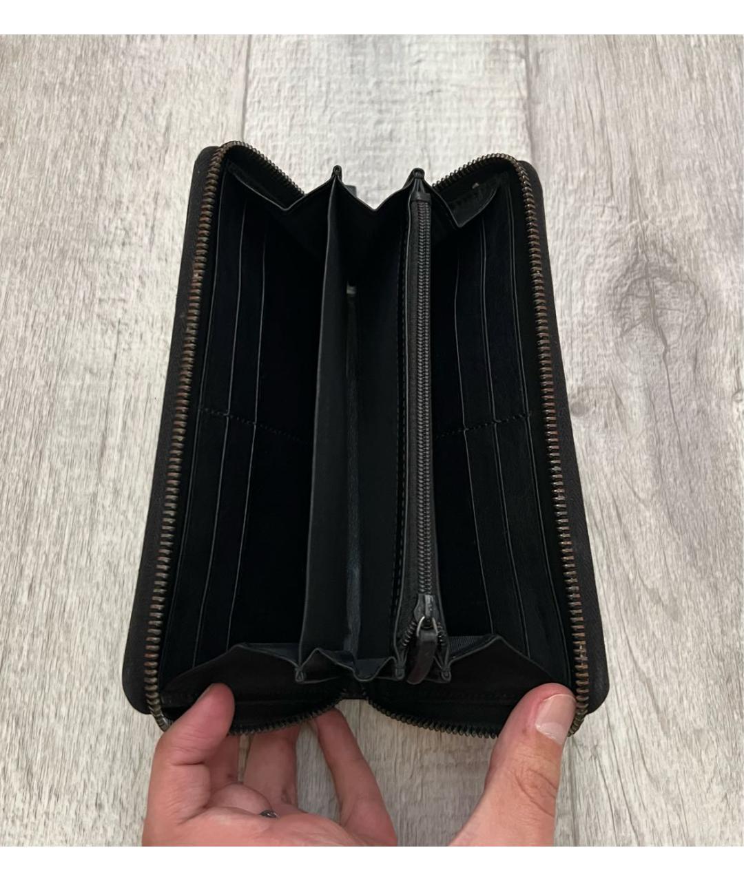 GUCCI Черный кожаный кошелек, фото 4
