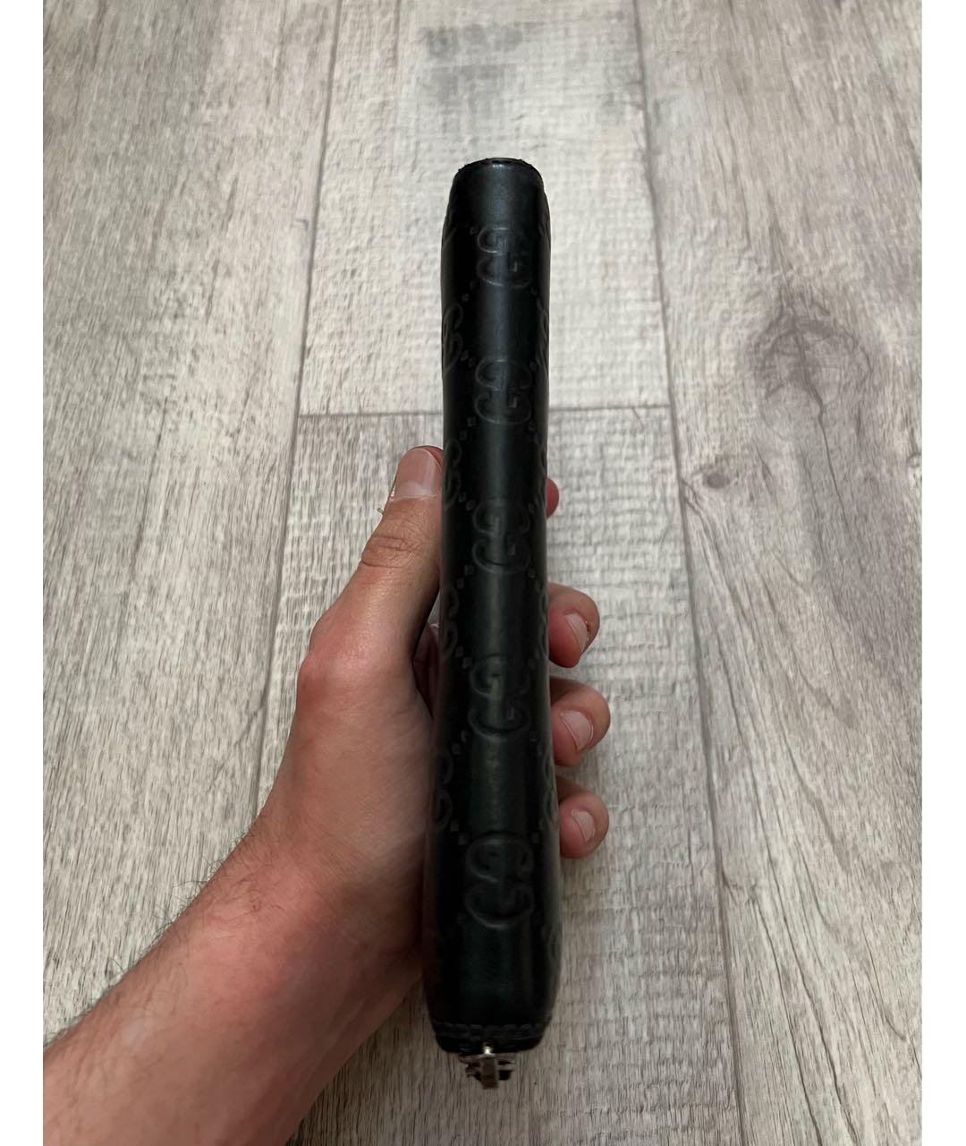 GUCCI Черный кожаный кошелек, фото 5