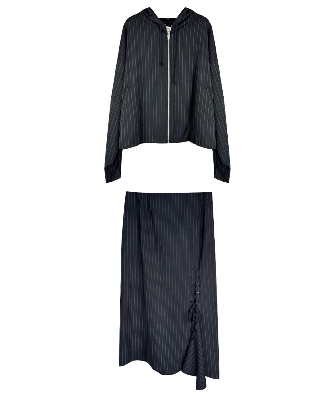 SPORTMAX Черный шерстяной костюм с юбками, фото 1