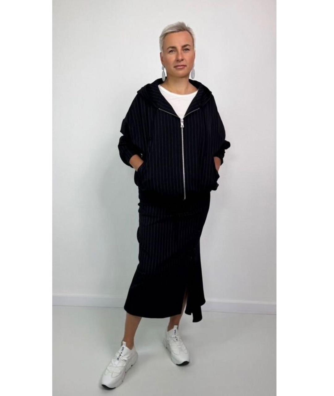 SPORTMAX Черный шерстяной костюм с юбками, фото 7