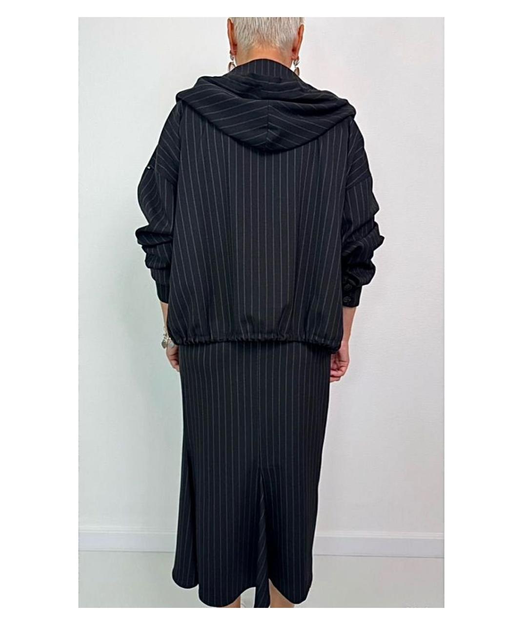 SPORTMAX Черный шерстяной костюм с юбками, фото 5