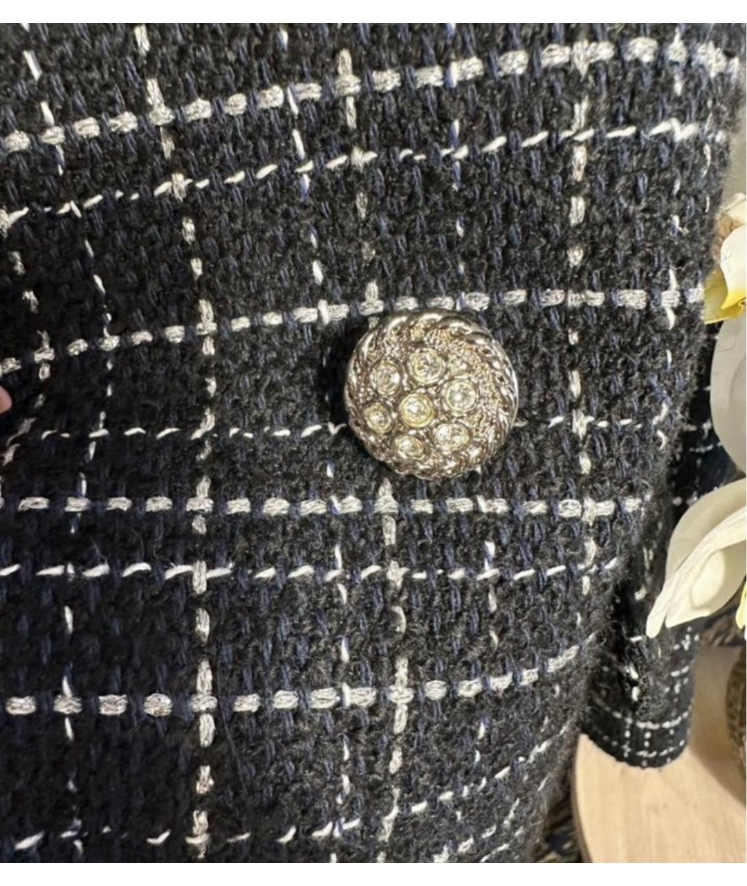 PINKO Антрацитовый хлопковый жакет/пиджак, фото 3