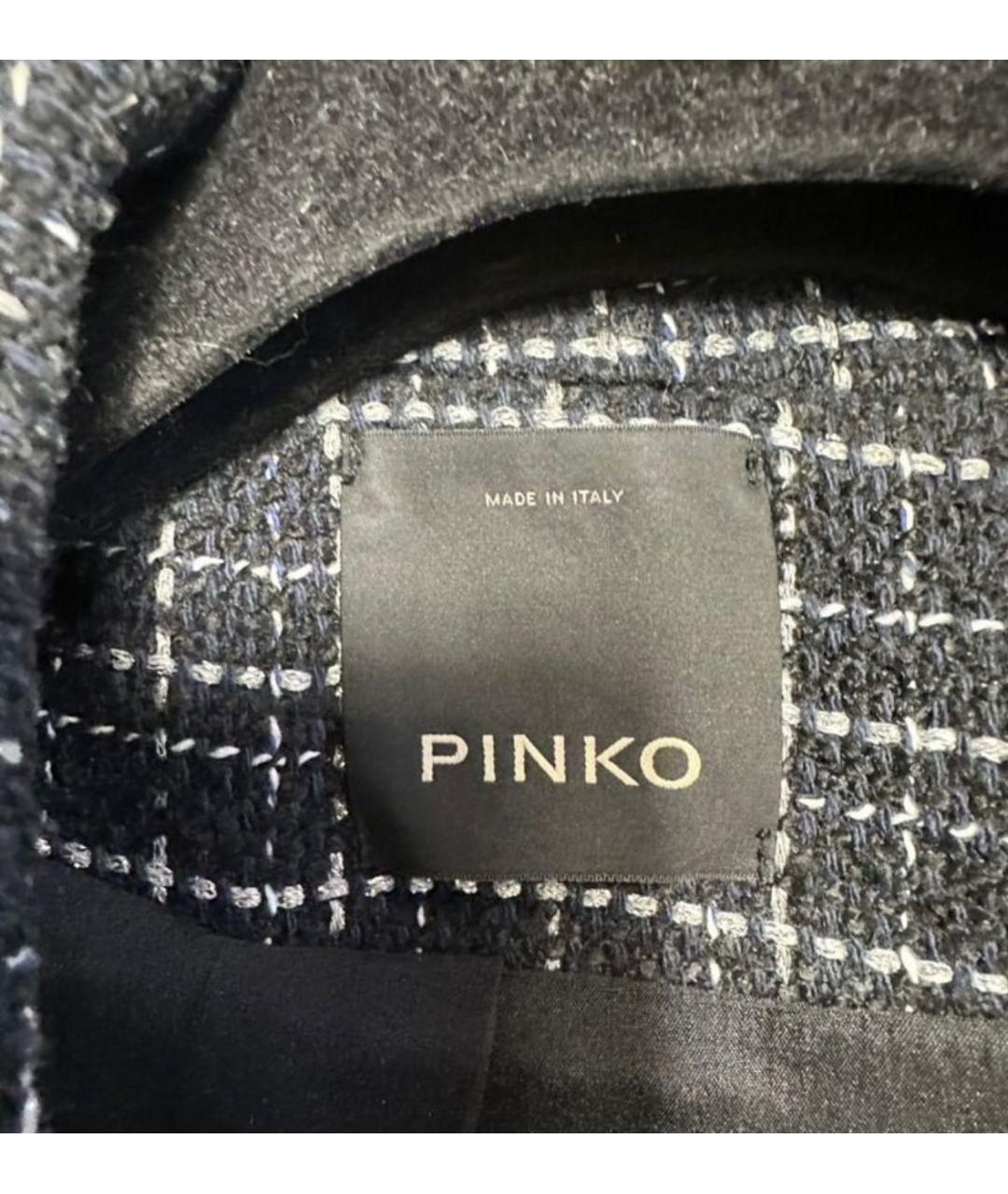 PINKO Антрацитовый хлопковый жакет/пиджак, фото 4