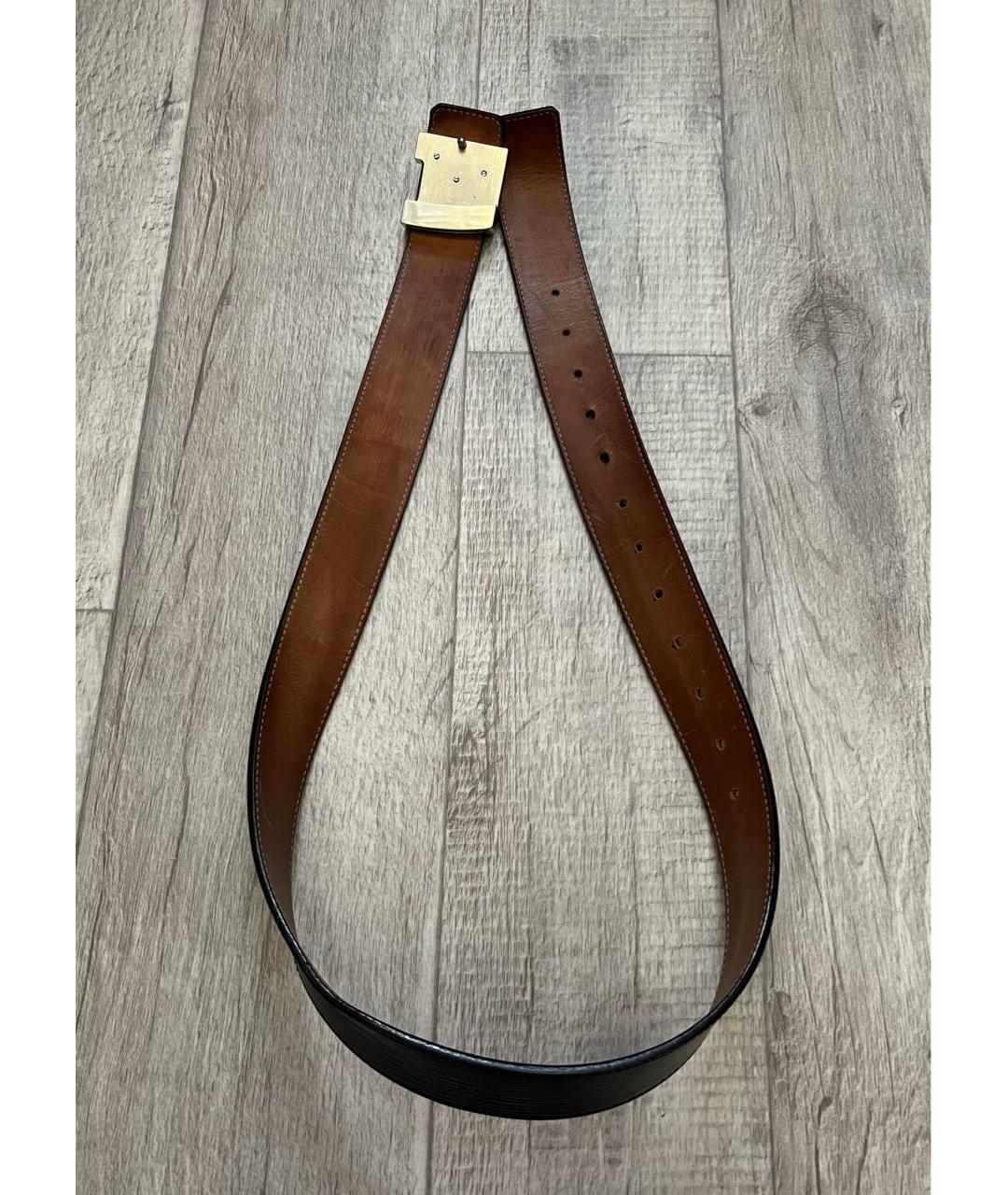 LOUIS VUITTON Черный ремень из лакированной кожи, фото 5