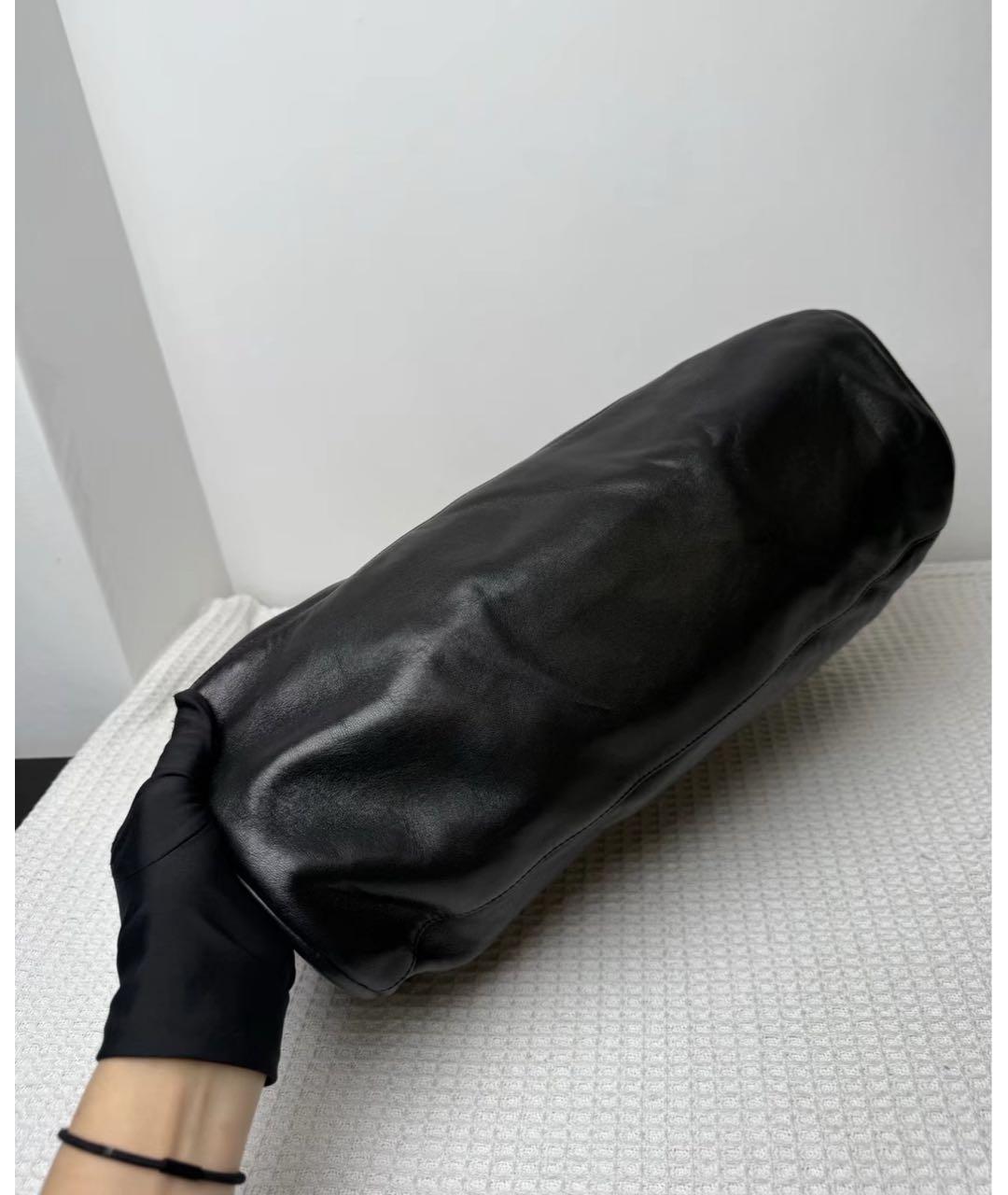 CHANEL Черная кожаная сумка тоут, фото 7