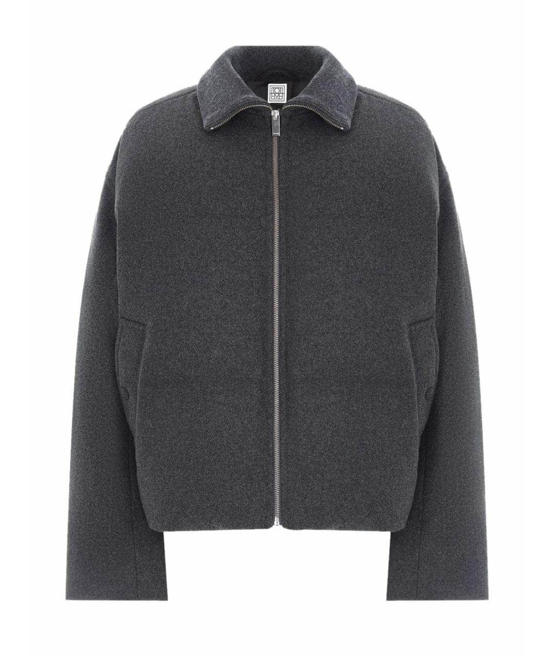 TOTEME Серый шерстяной пуховик, фото 1