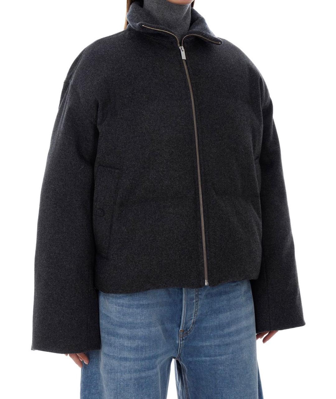 TOTEME Серый шерстяной пуховик, фото 5