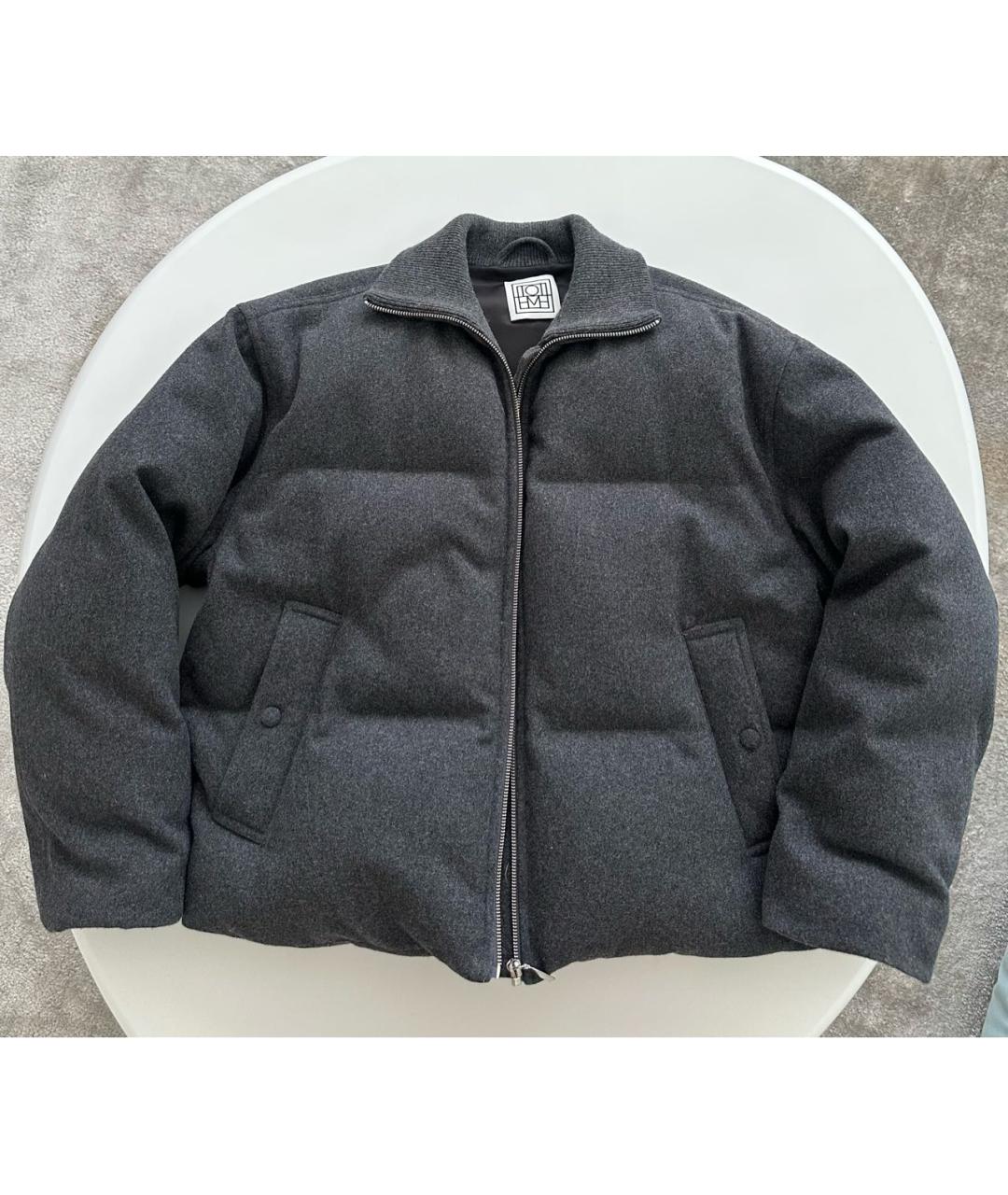 TOTEME Серый шерстяной пуховик, фото 4