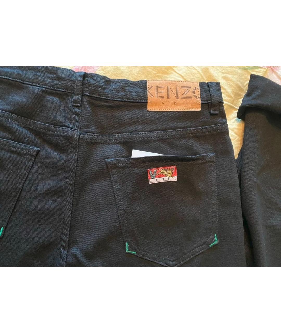 KENZO Черные хлопко-эластановые джинсы, фото 4