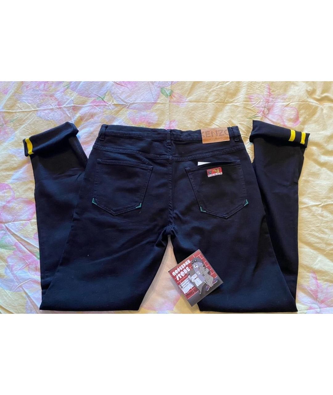 KENZO Черные хлопко-эластановые джинсы, фото 1