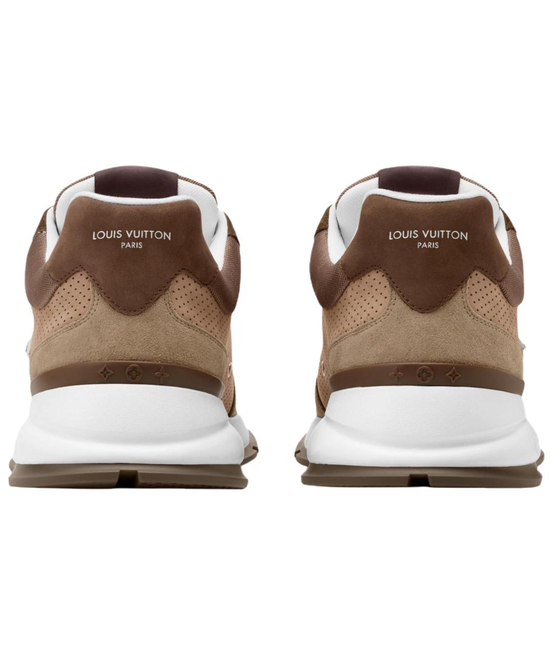 LOUIS VUITTON Коричневые кожаные низкие кроссовки / кеды, фото 5