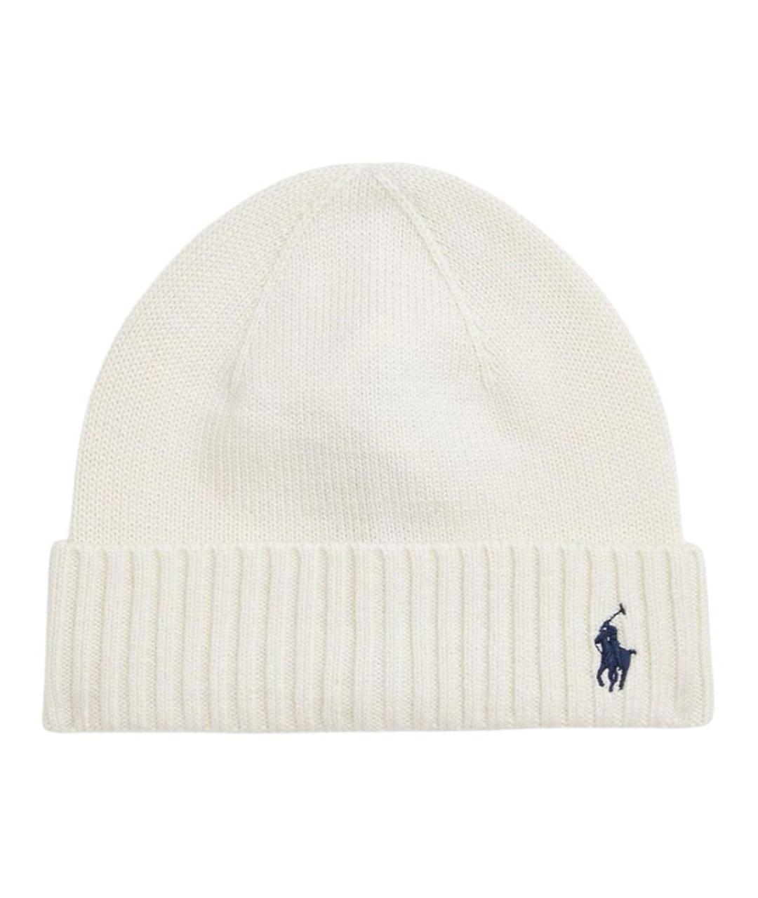 POLO RALPH LAUREN Бежевая шерстяная шапка, фото 1