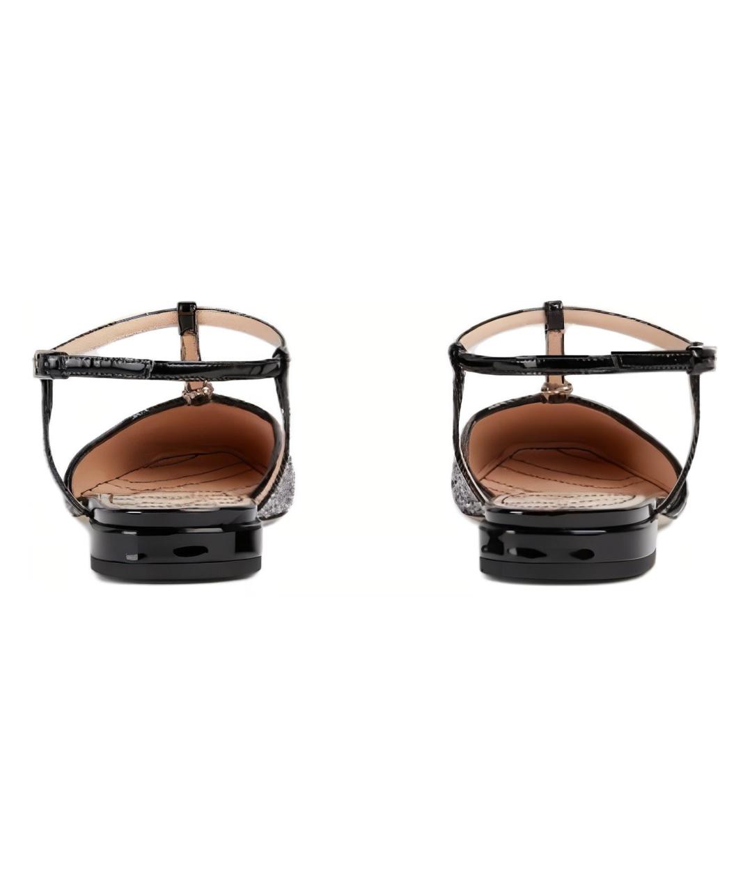 GUCCI Черные кожаные туфли, фото 4