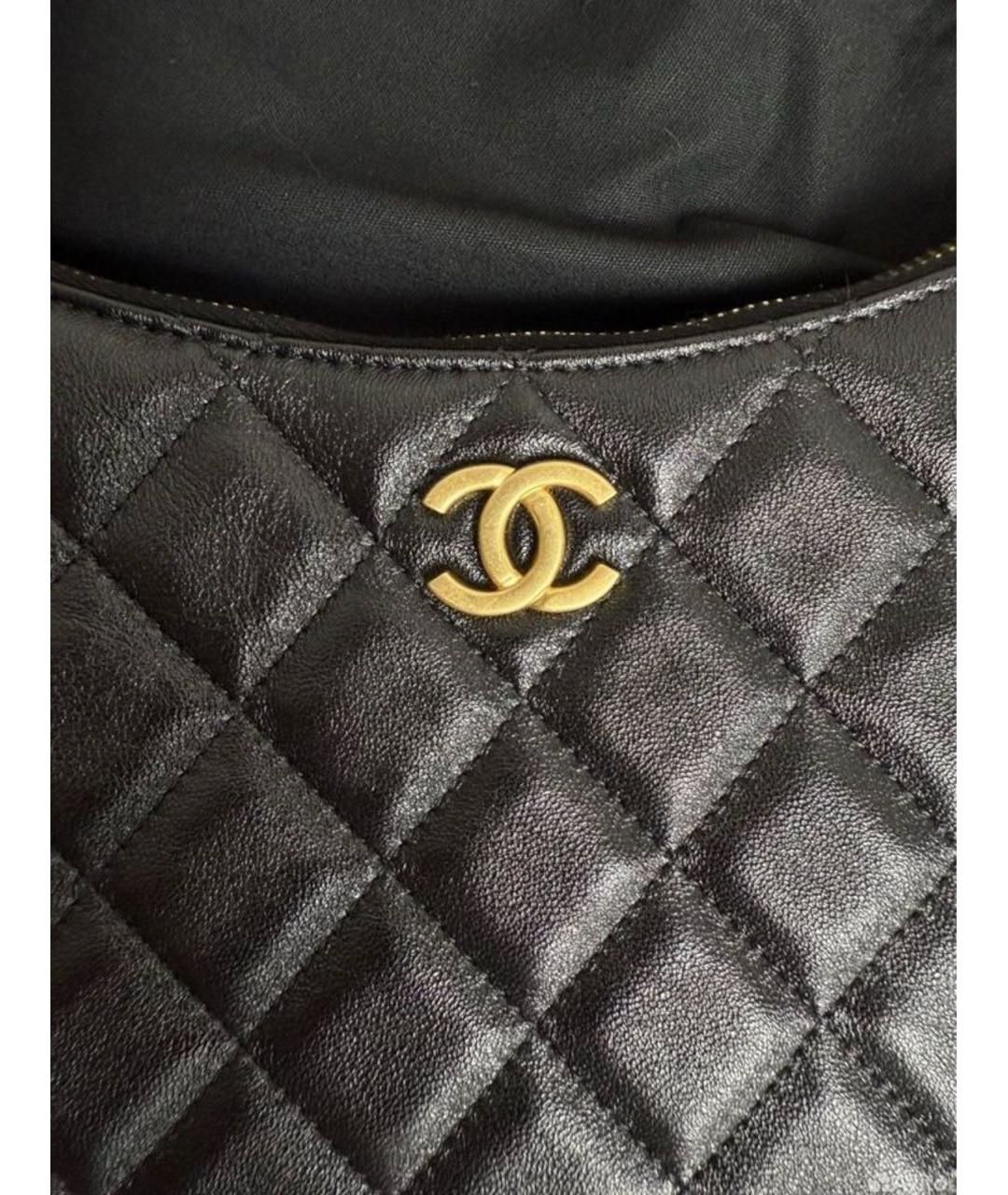 CHANEL Черная кожаная сумка через плечо, фото 4