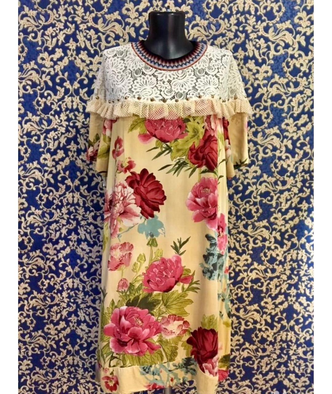 TWIN-SET Мульти вискозное повседневное платье, фото 3