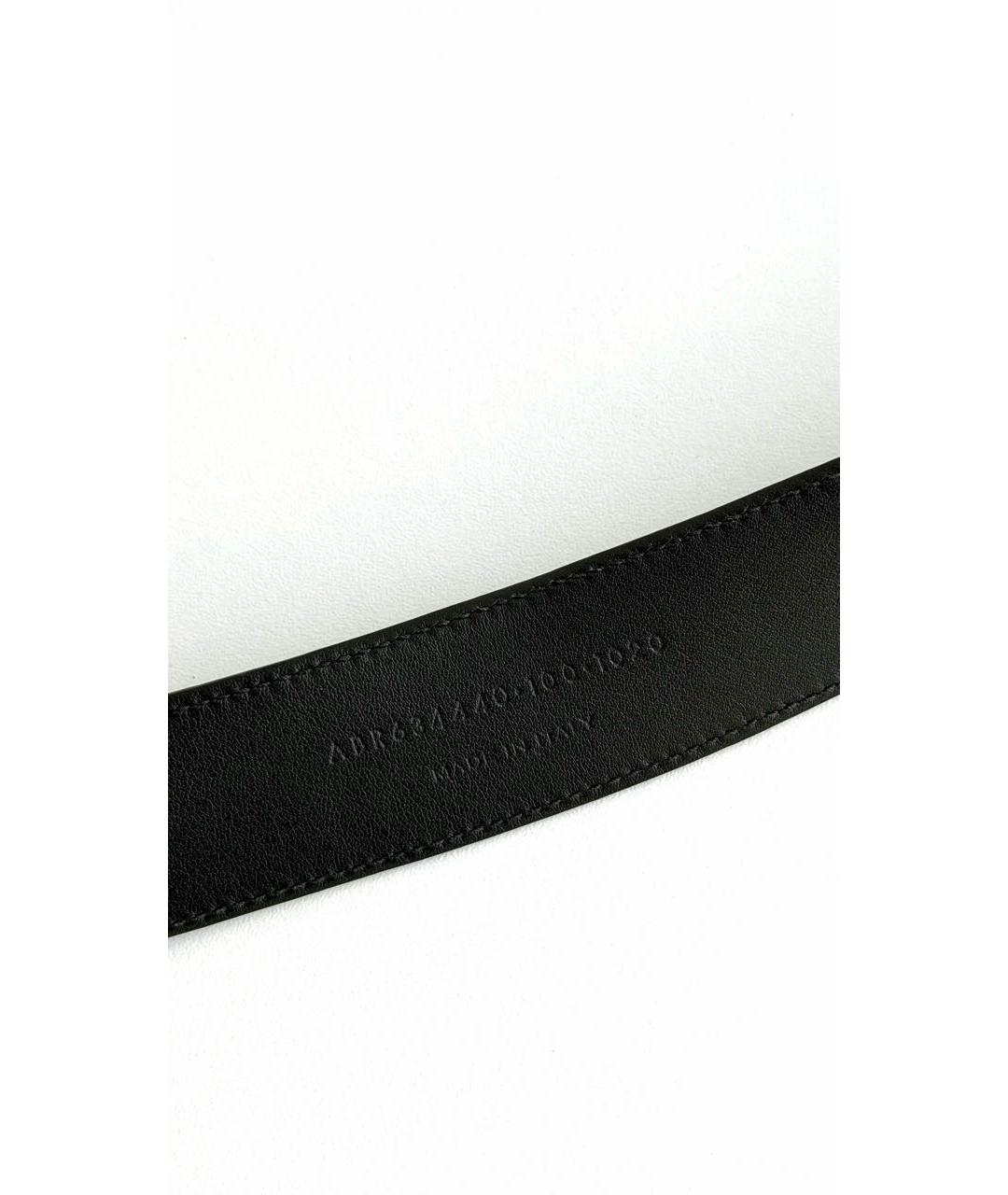 SAINT LAURENT Черный кожаный ремень, фото 3