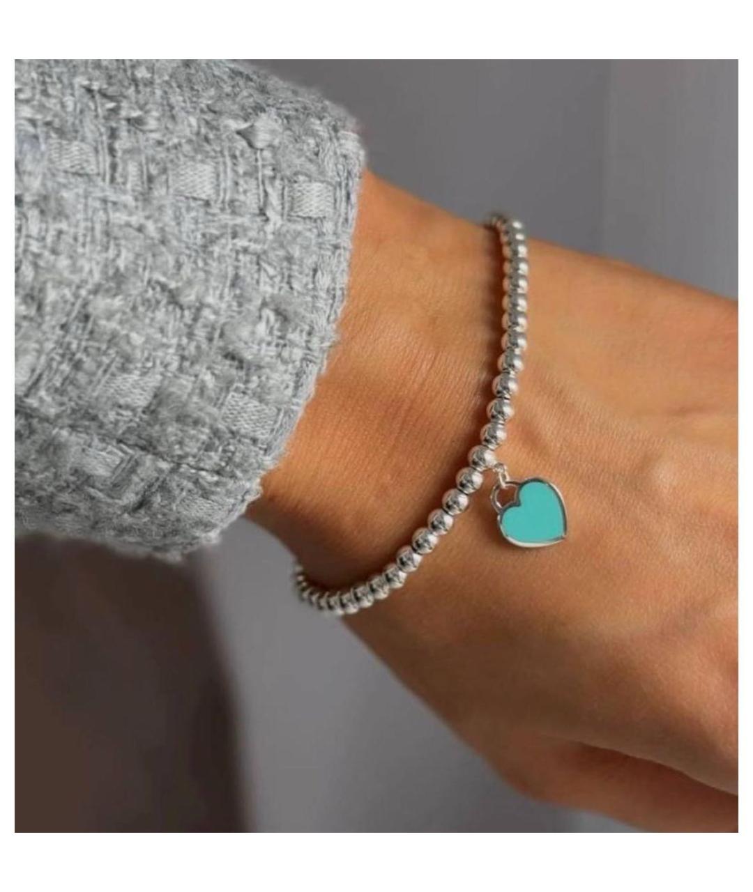 TIFFANY&CO Бирюзовый серебряный браслет, фото 4