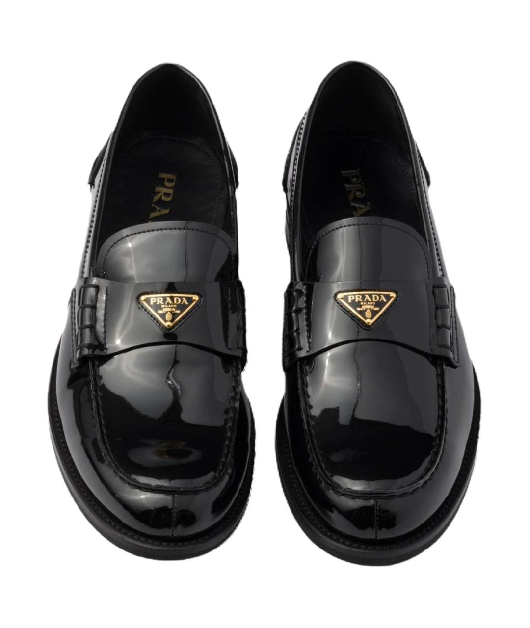 PRADA Черные кожаные лоферы, фото 5