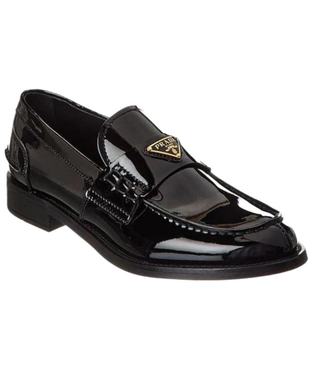 PRADA Черные кожаные лоферы, фото 3