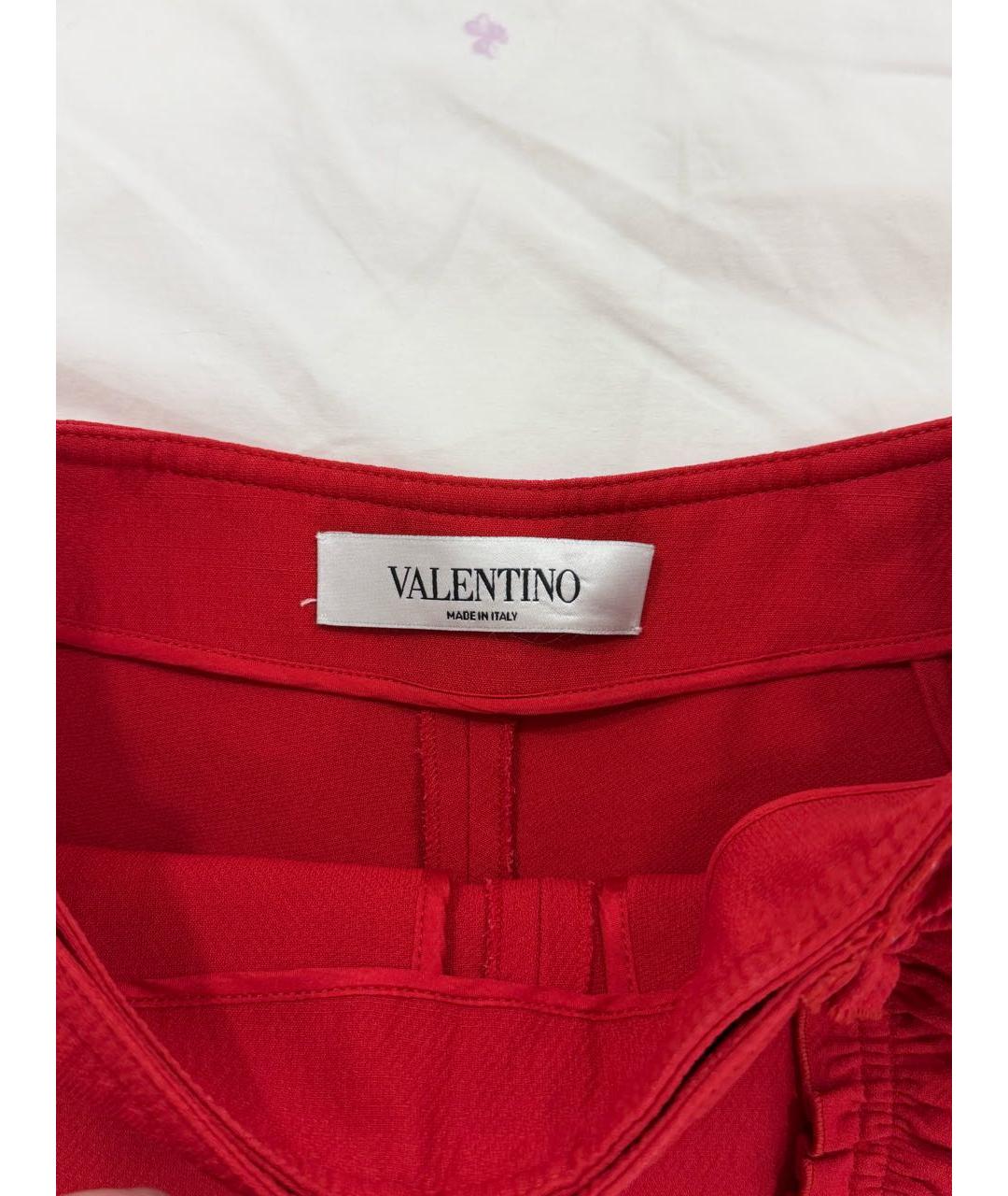 VALENTINO Красные шерстяные шорты, фото 3