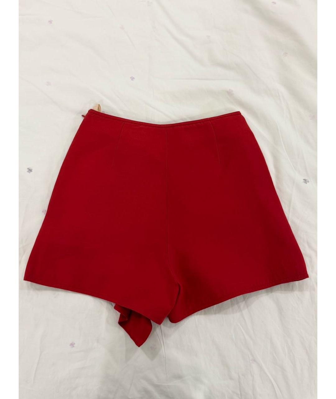 VALENTINO Красные шерстяные шорты, фото 2
