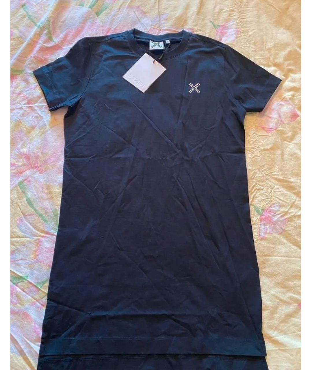 KENZO Черное хлопковое повседневное платье, фото 5