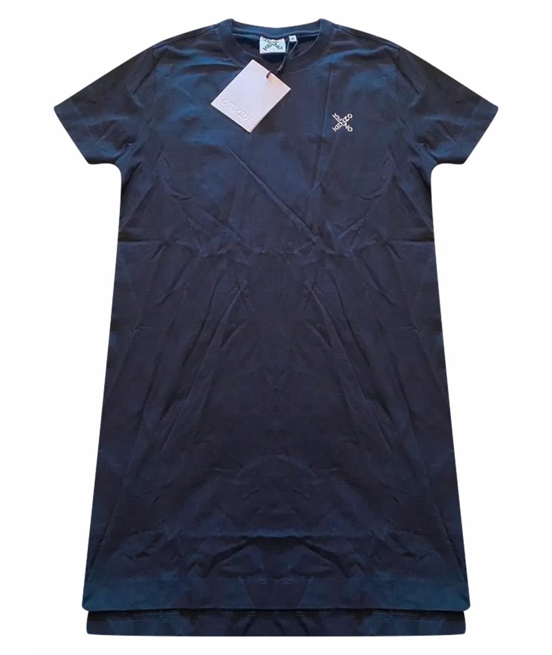 KENZO Черное хлопковое повседневное платье, фото 1