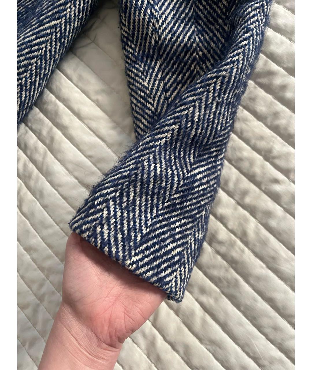 ERIKA CAVALLINI Синее шерстяное пальто, фото 4