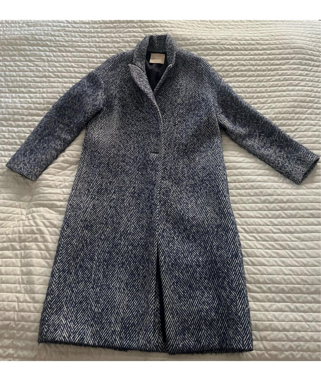 ERIKA CAVALLINI Синее шерстяное пальто, фото 6