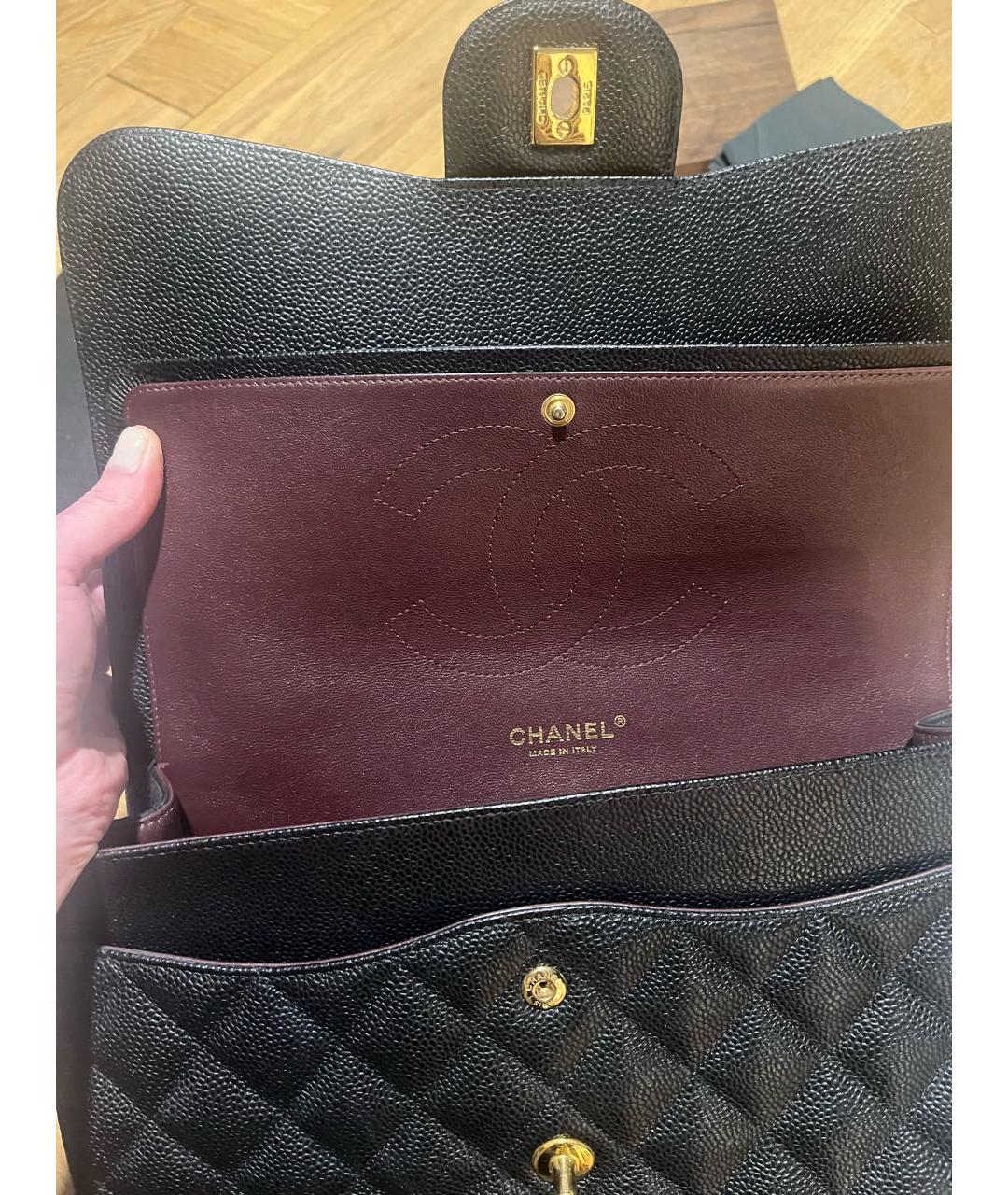 CHANEL Черная кожаная сумка через плечо, фото 4