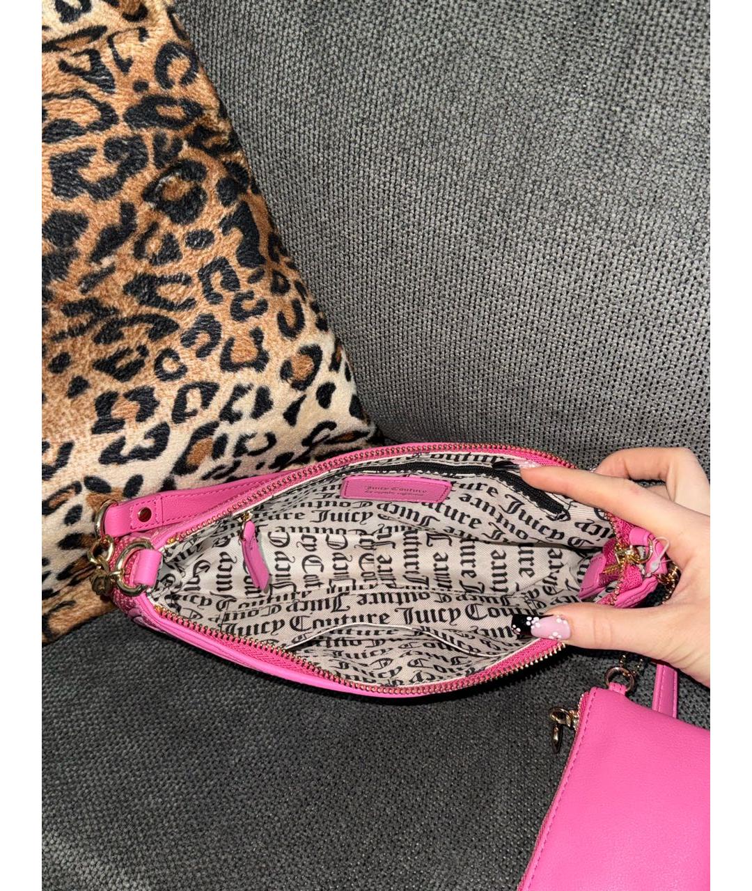 JUICY COUTURE Розовая сумка через плечо, фото 4