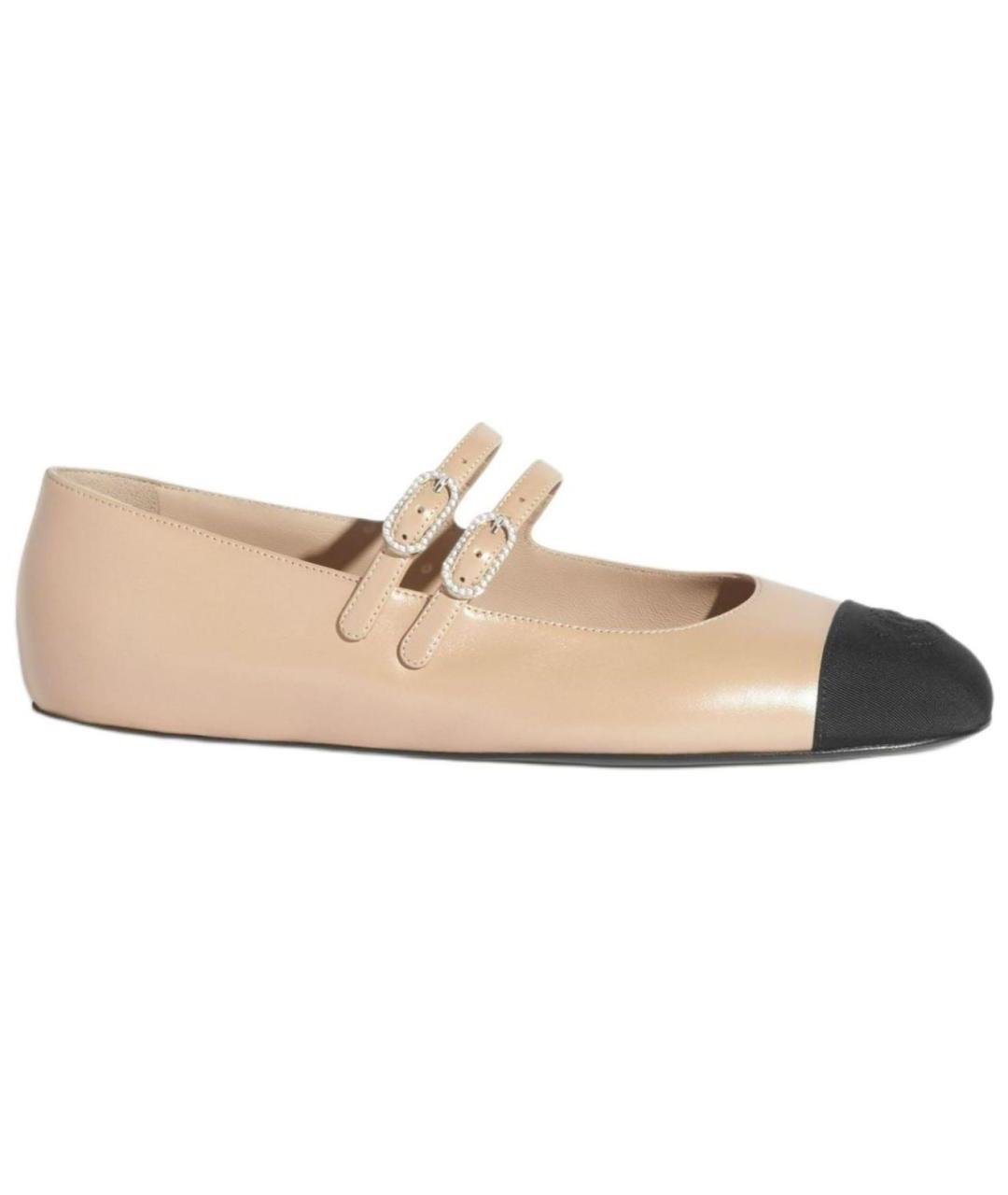 CHANEL Розовые кожаные балетки, фото 1