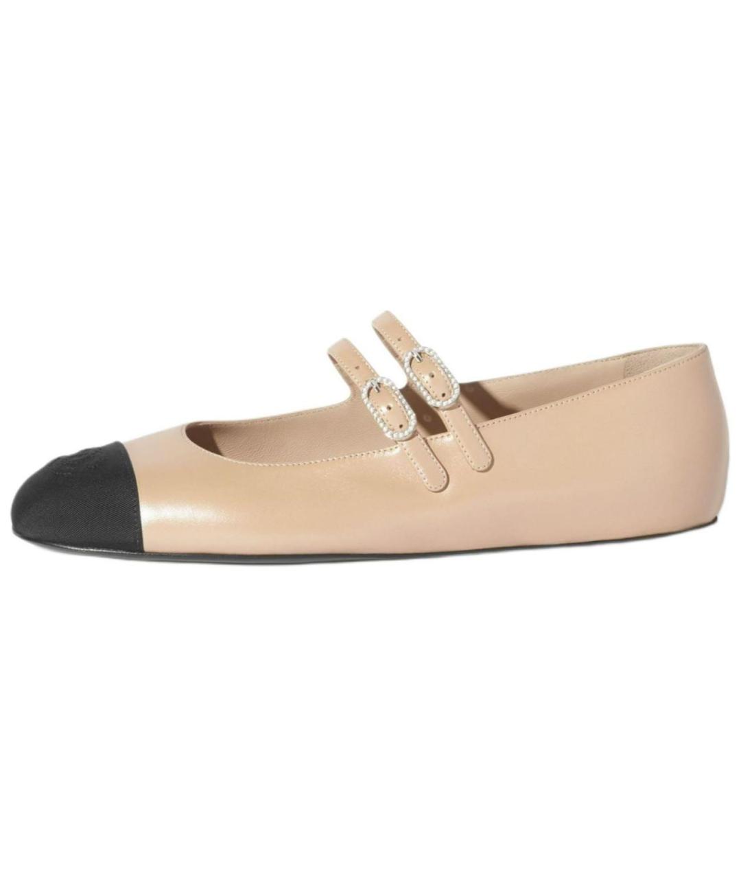 CHANEL Розовые кожаные балетки, фото 5